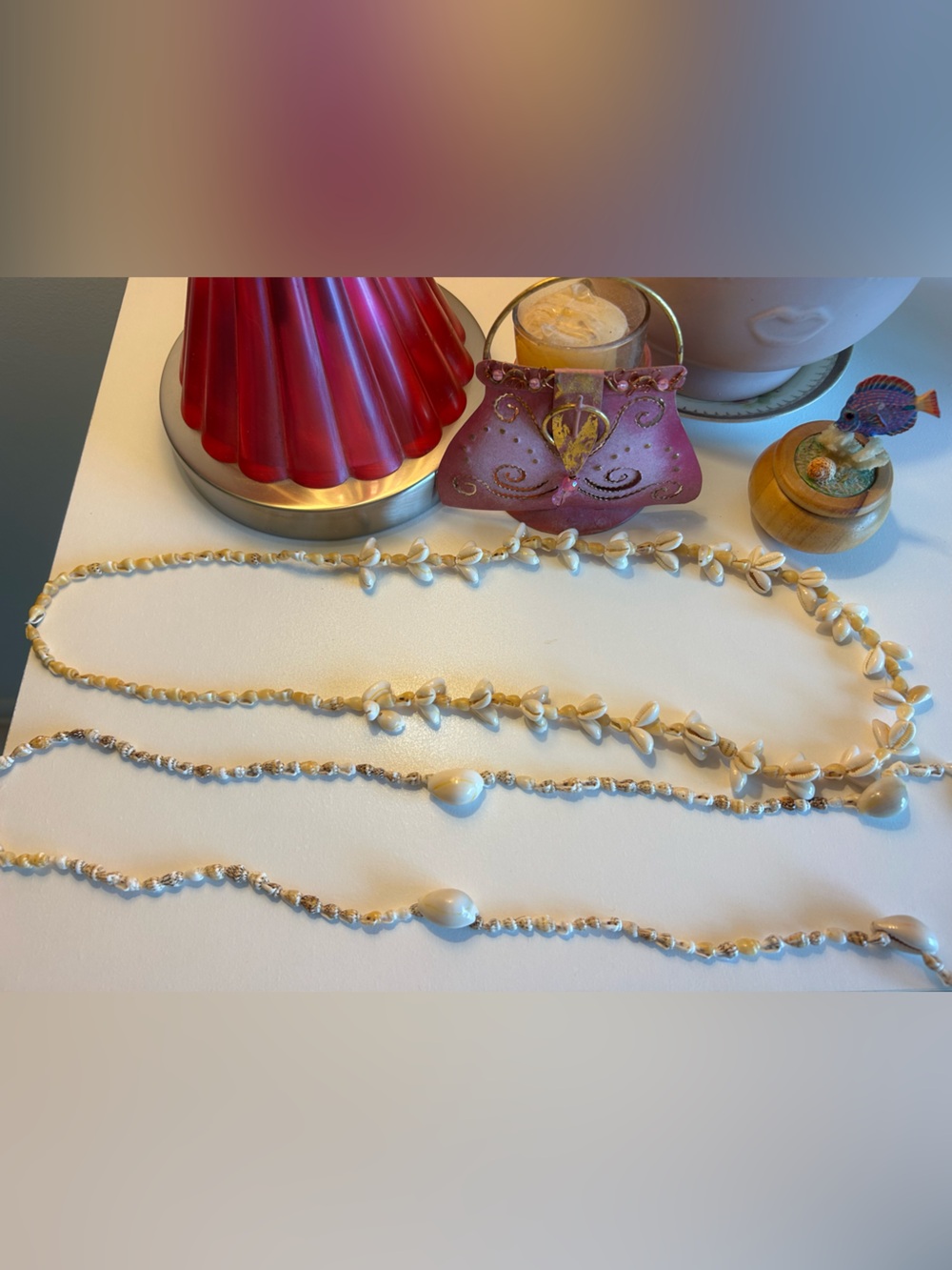 Handmade Cream Shell Beaded Necklace - Elegant Beach Style